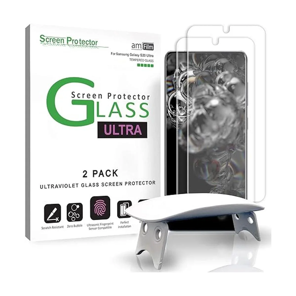 amFilm Protector de pantalla ultra vidrio para Galaxy S20_1