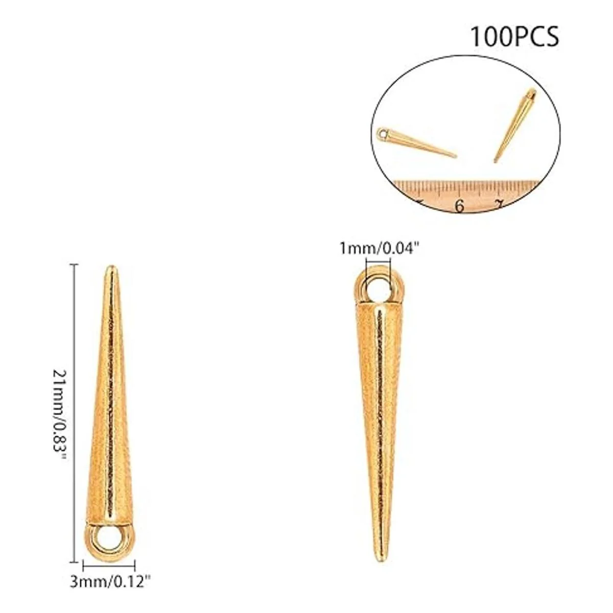 arricraft Colgantes de cuentas de espiga Metal