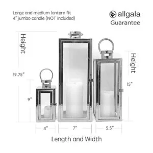 allgala Juego de 3 faroles extra grandes modernos y_2