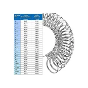 accmor medidor de aros. incluye juego de aros de metal en