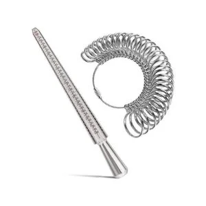 accmor medidor de aros. incluye juego de aros de metal en