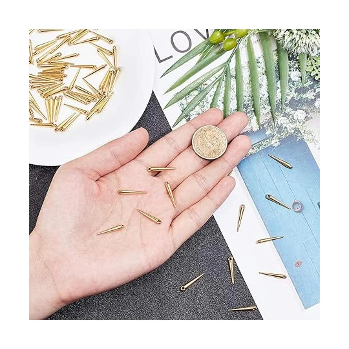 arricraft Colgantes de cuentas de espiga Metal