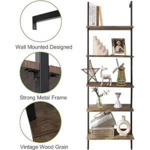 aboxoo Estantería de escalera abierta de 5 niveles para_5