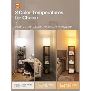 addlon Lámpara de pie LED moderna con bombilla LED de 3_2