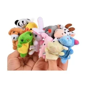 acekid suave felpa Animal Finger Puppets Set terciopelo_2