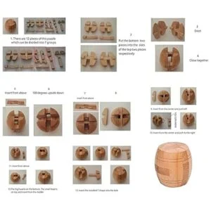 ahyuan Handmade polvo barril rompecabezas de madera para_5