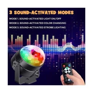 4 unidades Luces de fiesta activadas con control remoto_4