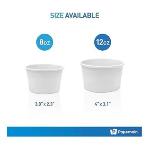 8 oz 100 unidades blanco Papernain papel desechables