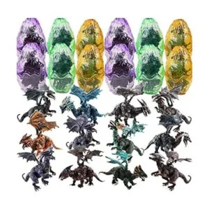 12 unidades Deluxe figuras de dragón 3D realista_1