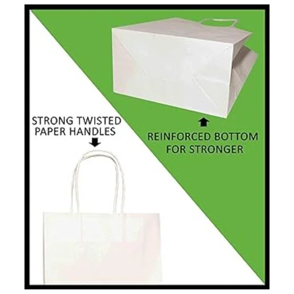 50 bolsas 8 x 4.5 x 10.5 bolsas de regalo de papel kraft