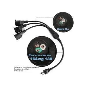 Lista UL FUHAIHE Cable divisor de alimentación de 1 a 3_4