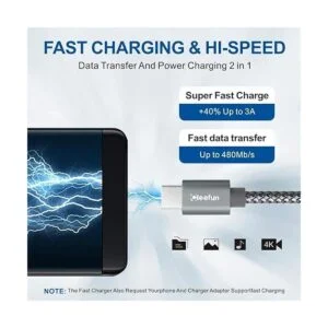 5 unidades Cable USB tipo C cargador de carga rápida_3
