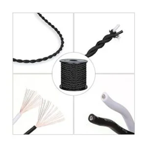 Listado UL Cable de tela trenzada de 50 pies cable_3