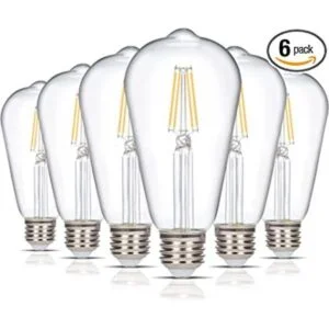6 Pack Simba iluminación LED clásico Filamento ST21