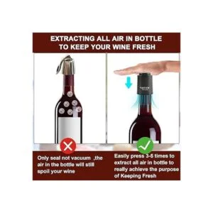 Paquete de 2 Tapones para botellas de vino tapones de_4