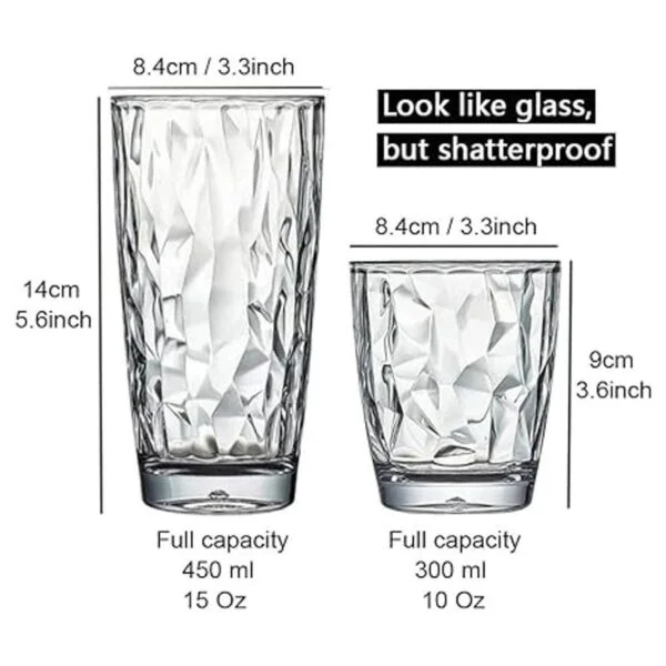 Look like Glass Vasos de plástico irrompibles de 15_5