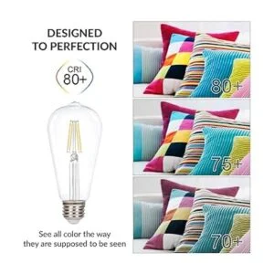 6 Pack Simba iluminación LED clásico Filamento ST21