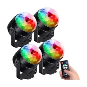 4 unidades Luces de fiesta activadas con control remoto_1