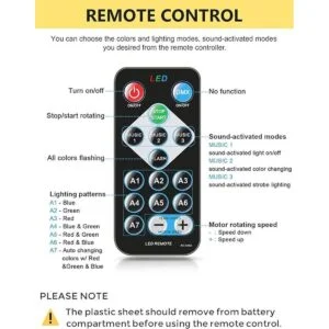 4 unidades Luces de fiesta activadas con control remoto_2