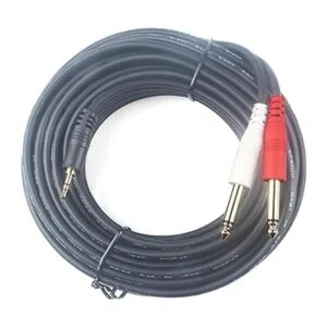 50 Feet Devinal 18 inch Male Stereo to Dual 14 Mono_5