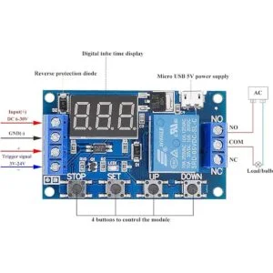 Paquete de 2 Relé de temporizador programable de 630 V
