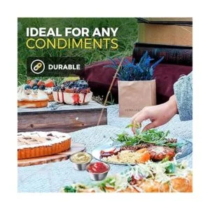 Paquete de 24 Tazas de salsa de acero inoxidable de 1.5