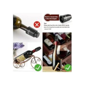 Paquete de 2 Tapones para botellas de vino tapones de_5