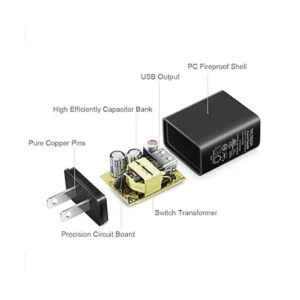 UL Listed Cargador Adaptador de Pared 5ft Cable USB_2