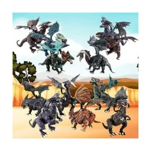 12 unidades Deluxe figuras de dragón 3D realista_6