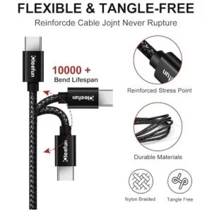 Paquete de 5 Cable cargador USB tipo C de carga rápida_5