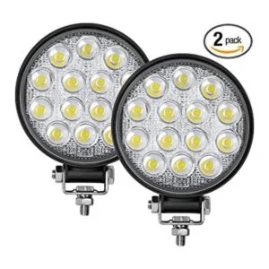 Zmoon Barra de luz redonda LED 2 unidades 4.5 pulgadas_1