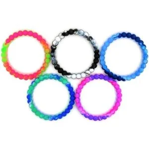 Zugar Land Pulseras de goma coloridas con cuentas de_3