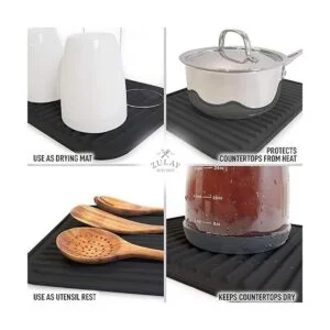 Zulay Paquete de 2 salvamanteles de silicona 9 x 12_5