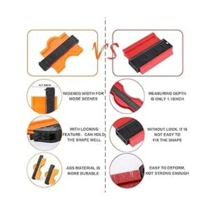 Zozen Calibre de contorno con bloqueo paquete de 2_2