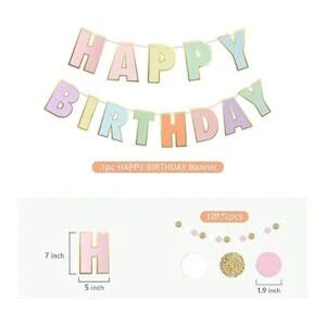 ZoZac Banner y decoraciones de feliz cumpleaños