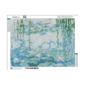 Zimal Claude Monet Pintura de diamante para pared con
