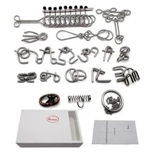Zooshine 18 Sets Metal Brain Puzzles Teasers IQ ToysMetal_1