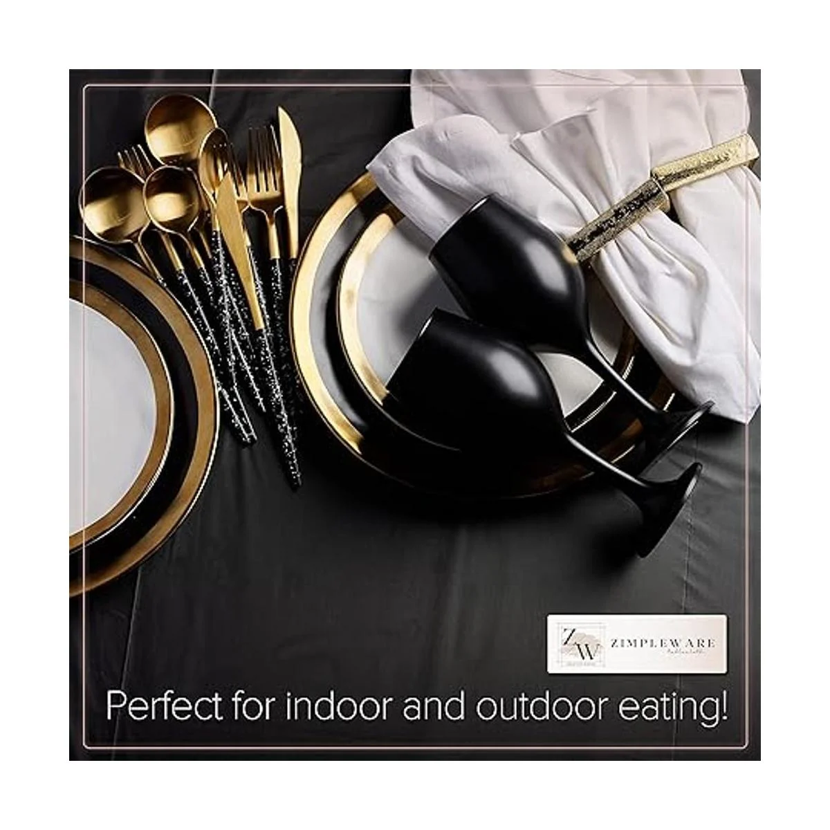 Zimpleware Mantel redondo de plástico para fiestas de 213_6