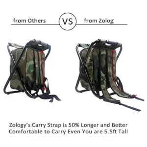 Zology Mochila plegable para silla de camping con bolsa de_6