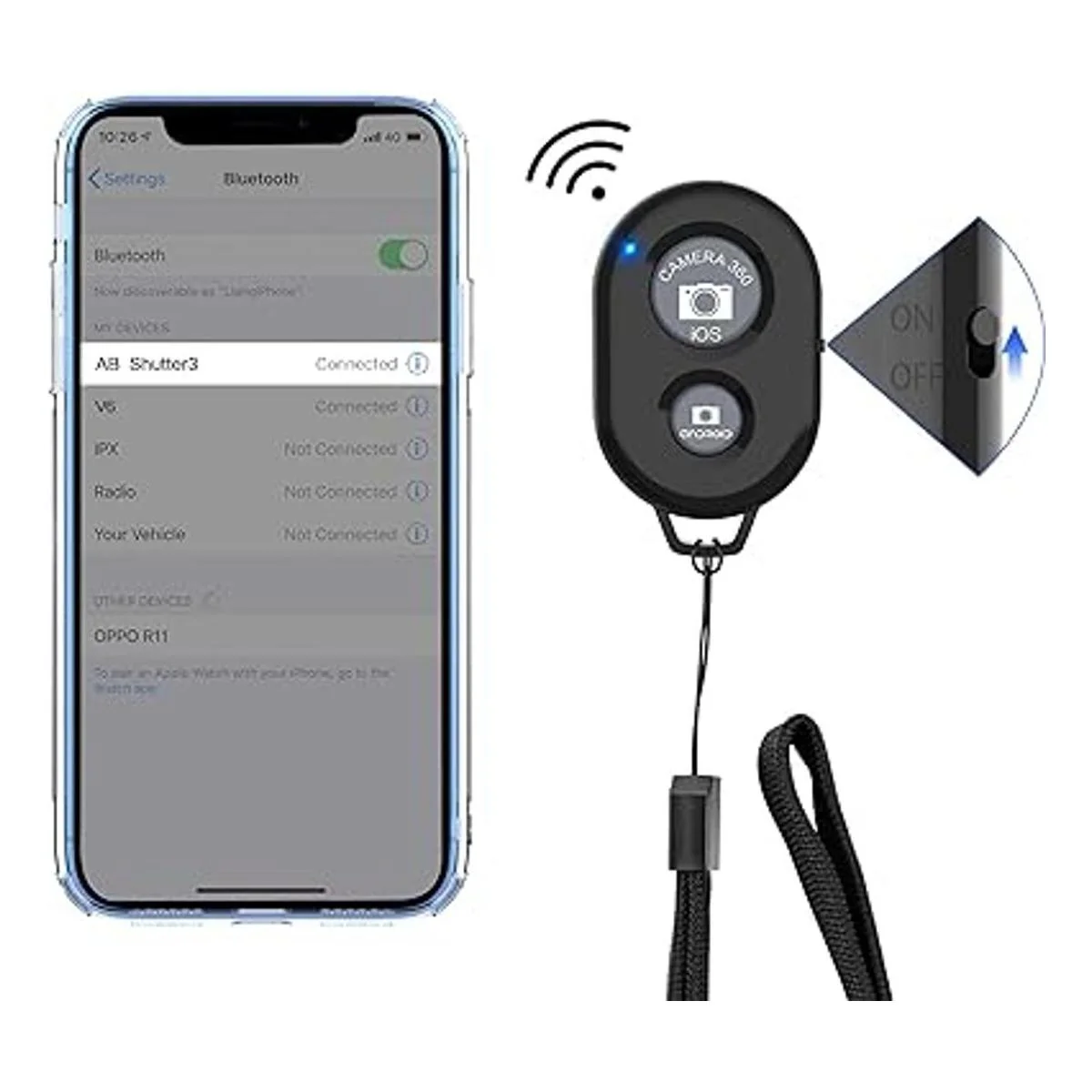 Zttopo Obturador de cámara remoto con Bluetooth para_2