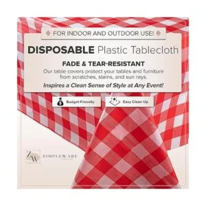 Zimpleware Mantel redondo de plástico para fiestas de 213_2