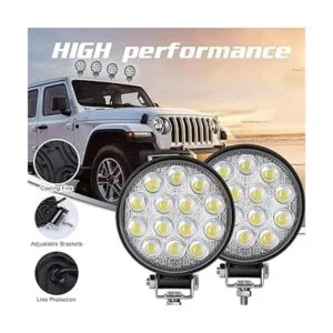 Zmoon Barra de luz redonda LED 2 unidades 4.5 pulgadas_2