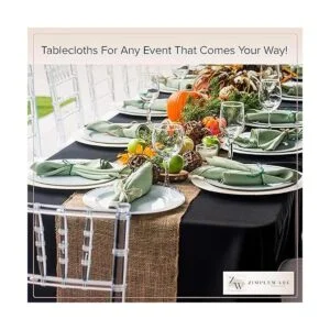 Zimpleware Mantel redondo de plástico para fiestas de 213_5