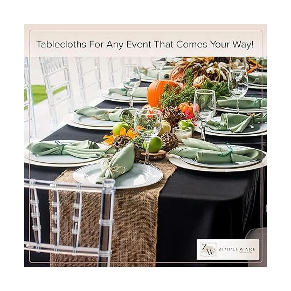 Zimpleware Mantel redondo de plástico para fiestas de 213_5