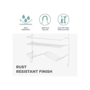 Zenna Home Zenna HomeOver The Shower 2 estantes blancos_5