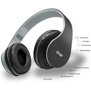Zihnic Audífonos bluetooth circumaurales estéreo_4