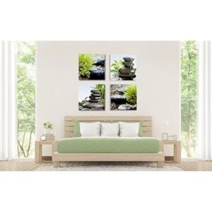 Zen Lienzo decorativo para baño arte de pared piedra de_6