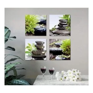 Zen Lienzo decorativo para baño arte de pared piedra de_4