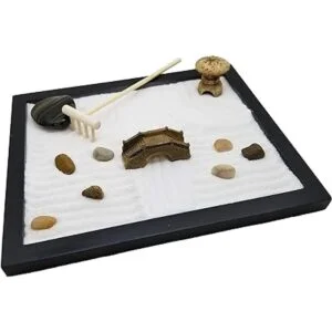 Zen Sand Garden para escritorio con rastrillo rocas y_4