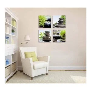 Zen Lienzo decorativo para baño arte de pared piedra de_5